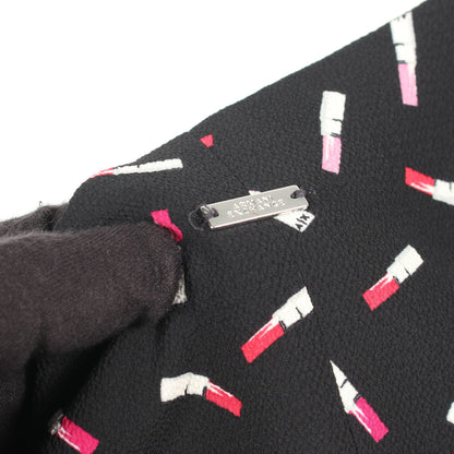 リップスティック 長袖 ワンピース ブラック レッド マルチカラー アルマーニエクスチェンジ ワンピース ARMANI EXCHANGE
