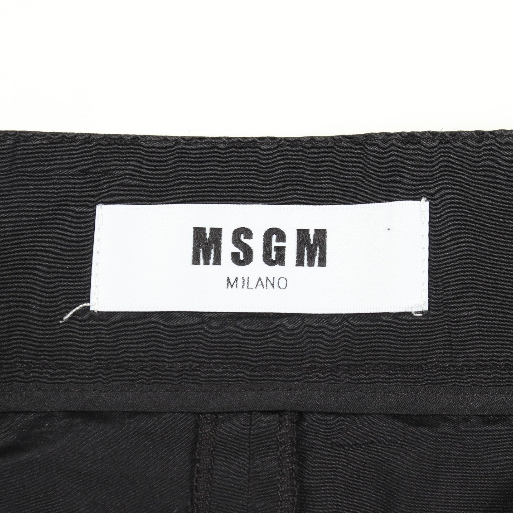フリル ショート パンツ コットン ブラック エムエスジーエム ボトムス MSGM