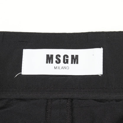 フリル ショート パンツ コットン ブラック エムエスジーエム ボトムス MSGM