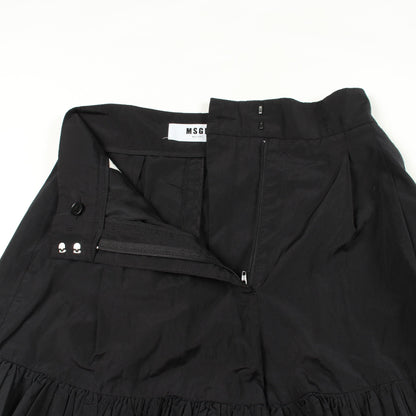 フリル ショート パンツ コットン ブラック エムエスジーエム ボトムス MSGM