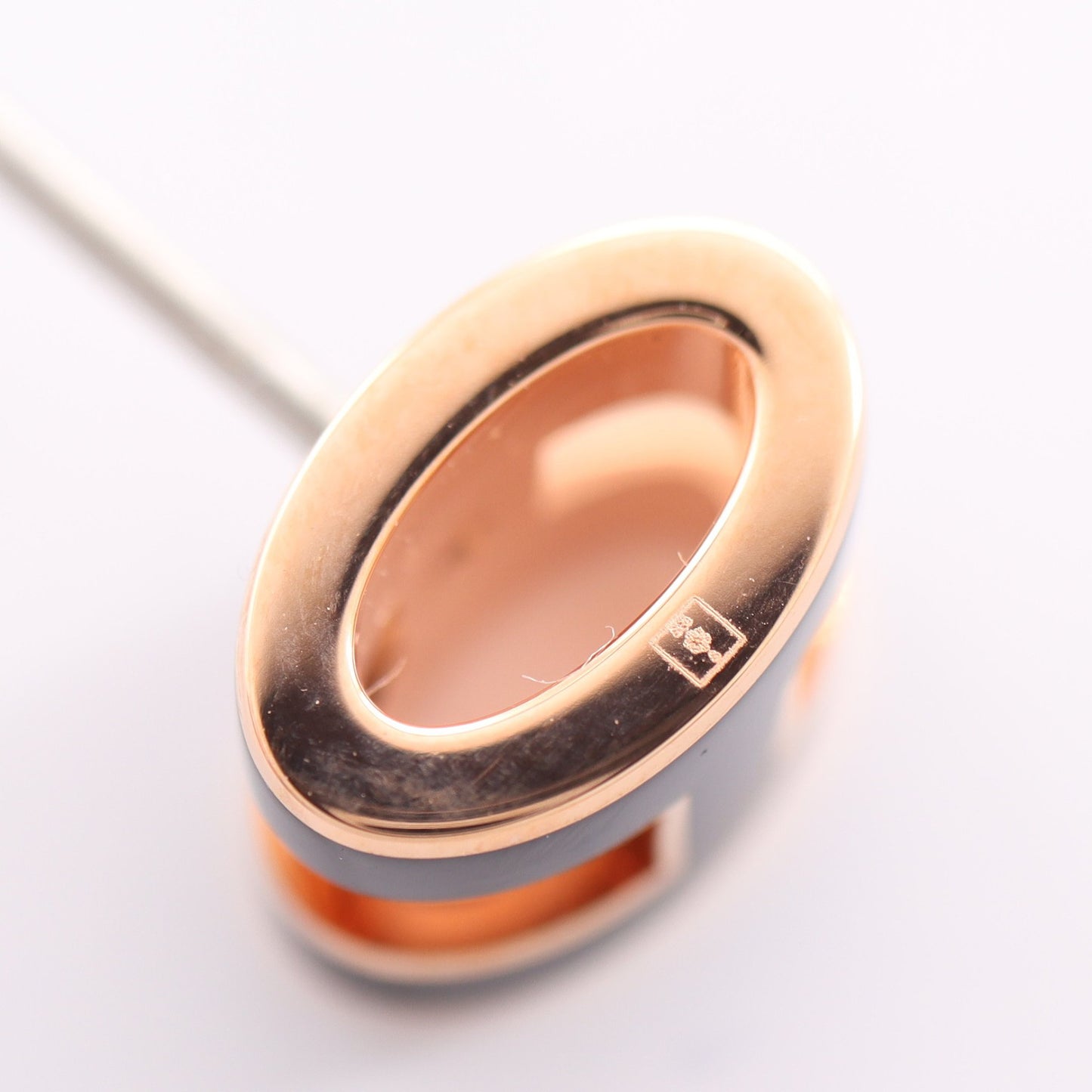 MINI POP H ミニポップアッシュ ピアス GP ブラック ピンクゴールド エルメス