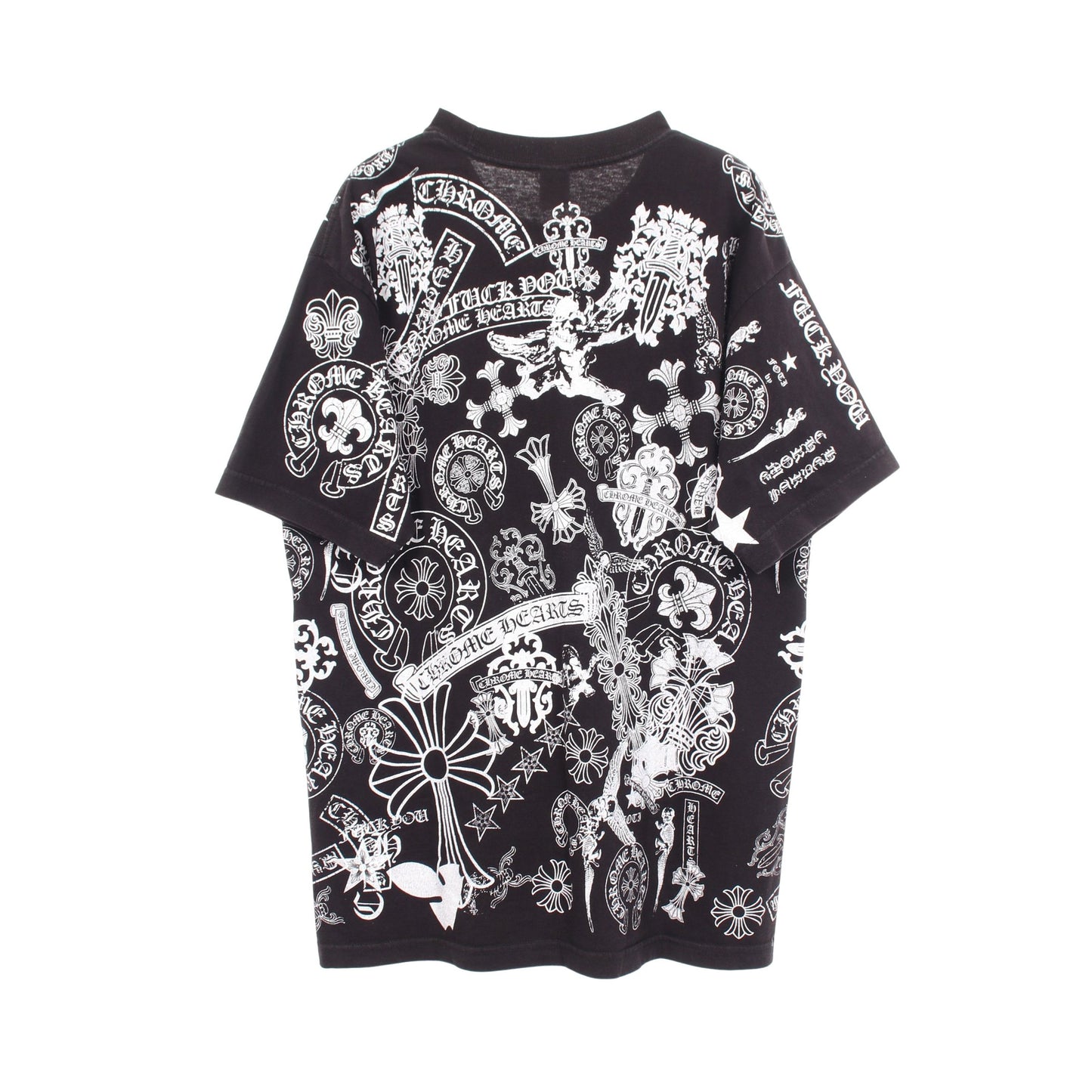 HALF SLEEVE T-SHIRT MULTI MOTIF ポケット付き 半袖Tシャツ コットン ブラック ホワイト クロムハーツ