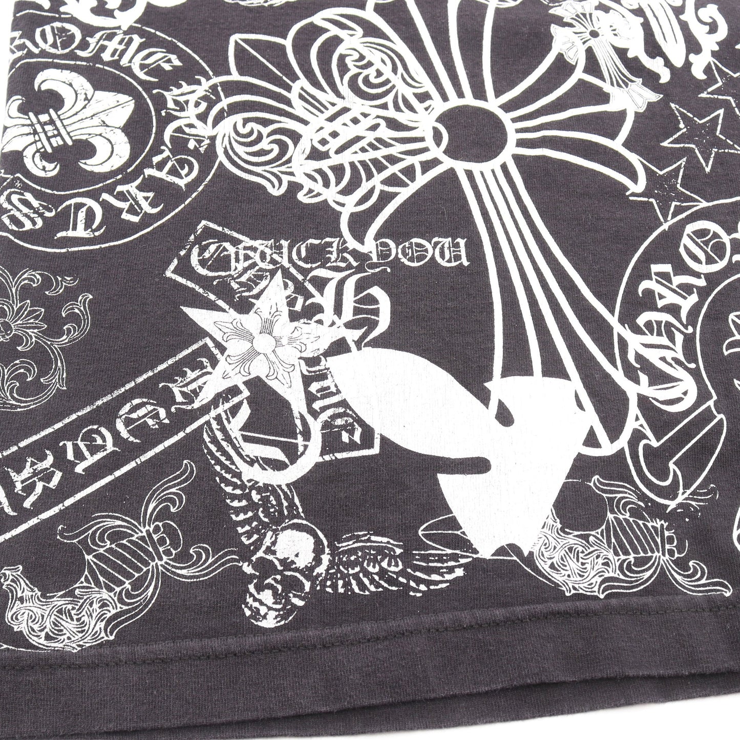 HALF SLEEVE T-SHIRT MULTI MOTIF ポケット付き 半袖Tシャツ コットン ブラック ホワイト クロムハーツ