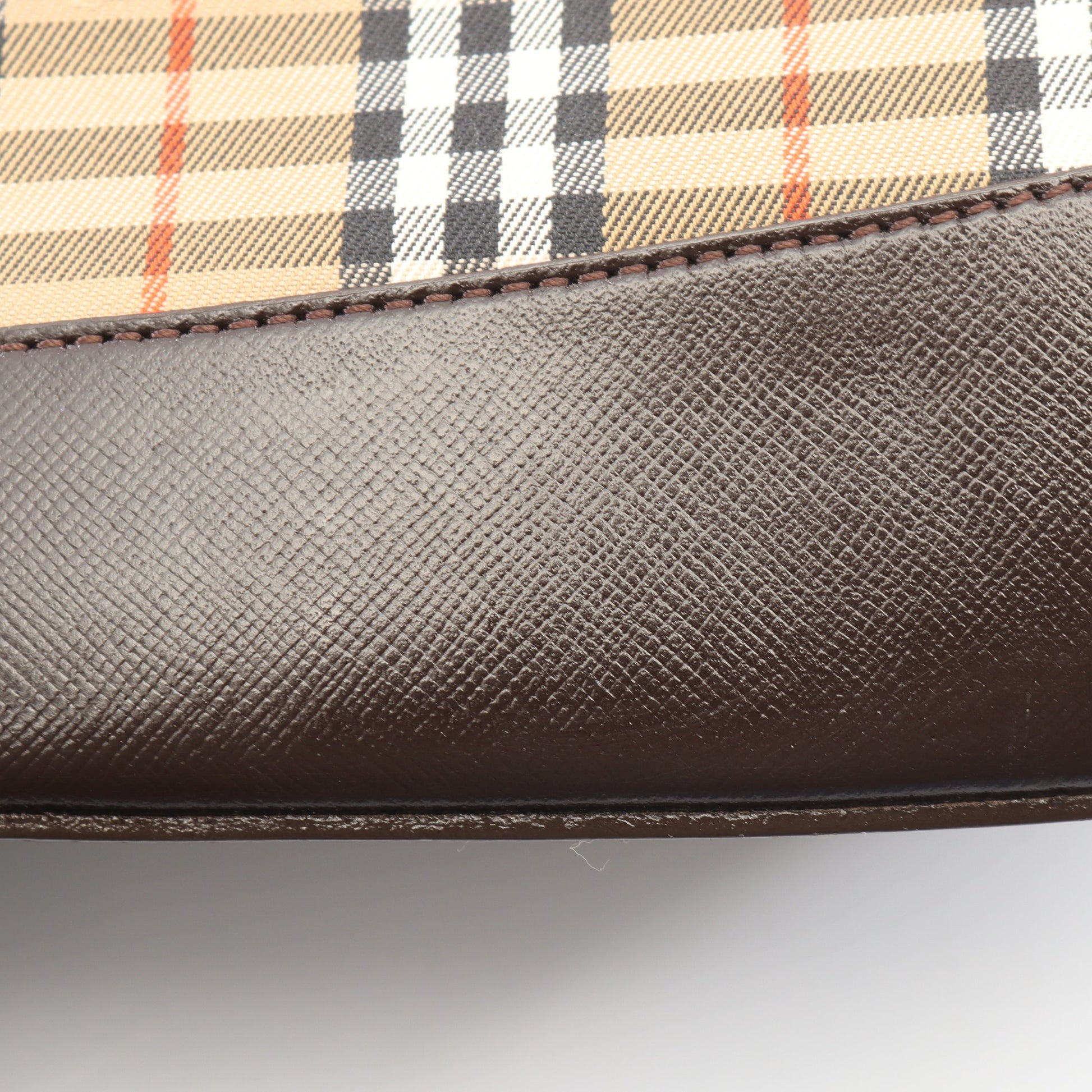ノバチェック ハンドバッグ トートバッグ キャンバス レザー ベージュ ダークブラウン バーバリー バッグ BURBERRY