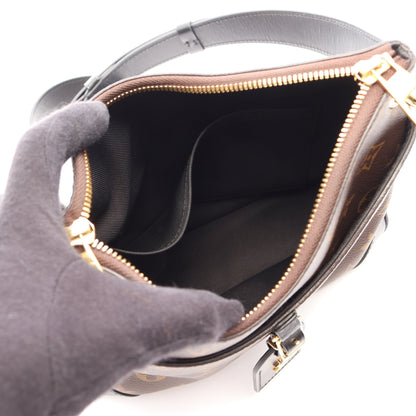 オデオン NM PM モノグラム ノワール ショルダーバッグ PVC レザー ブラウン ブラック ルイヴィトン