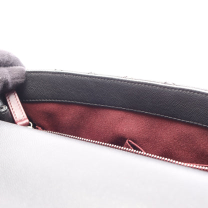 ココハンドル29 トップハンドル フラップ バッグ マトラッセ 2WAY ハンドバッグ キャビアスキン ブラック シルバー金具 シャネル