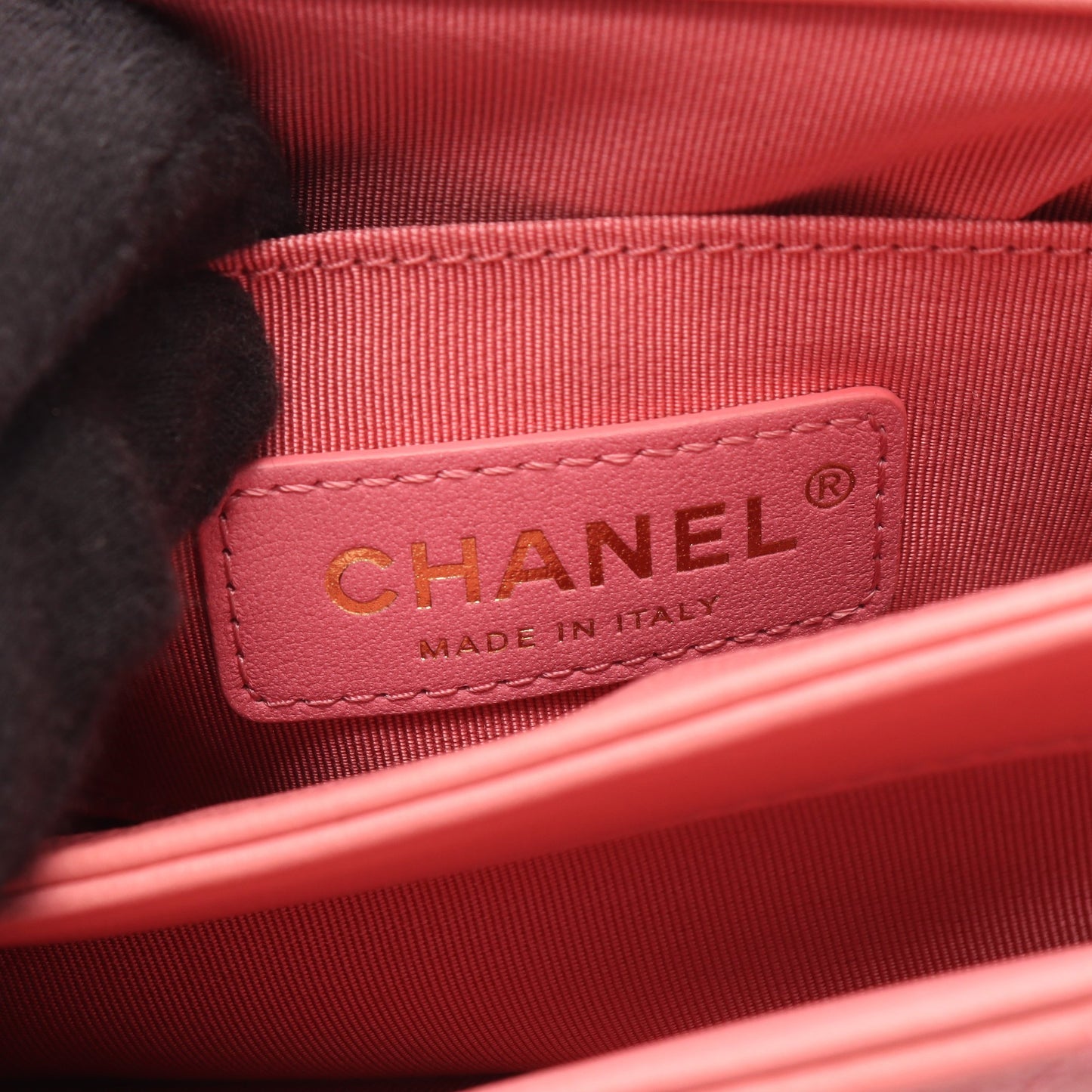 シェブロン Vステッチ トップハンドル 2WAY チェーンショルダーバッグ レザー ピンク ゴールド金具 シャネル バッグ CHANEL