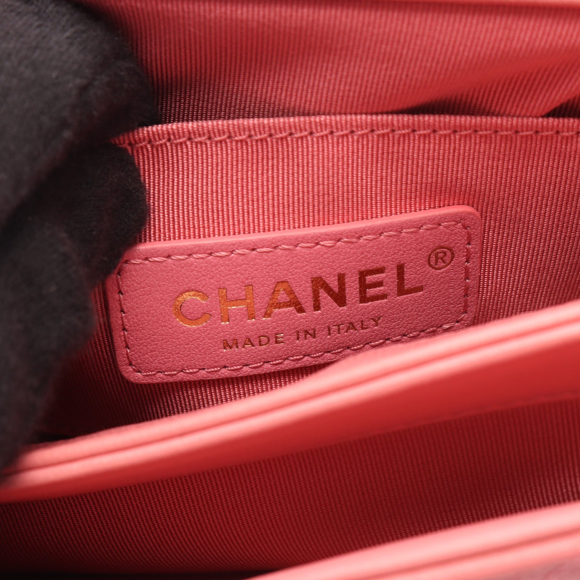 シェブロン Vステッチ トップハンドル 2WAY チェーンショルダーバッグ レザー ピンク ゴールド金具 シャネル バッグ CHANEL