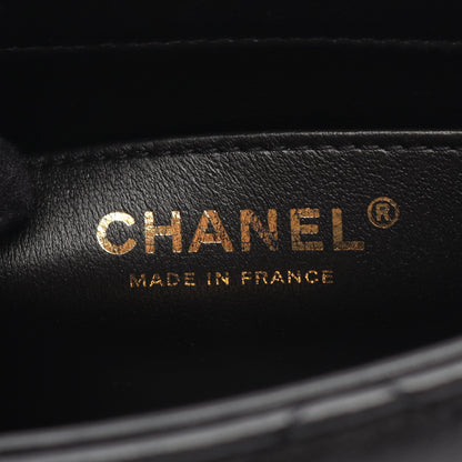 マトラッセ チェーンショルダーバッグ ラムスキン ブラック ゴールド金具 シャネル バッグ CHANEL