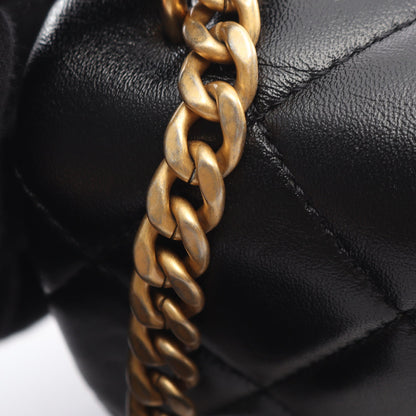 マトラッセ チェーンショルダーバッグ ラムスキン ブラック ゴールド金具 シャネル バッグ CHANEL