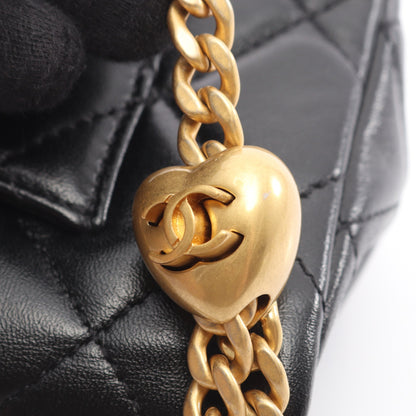 マトラッセ チェーンショルダーバッグ ラムスキン ブラック ゴールド金具 シャネル バッグ CHANEL