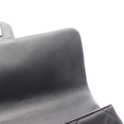 ラージ フラップ バッグ マトラッセ 2WAY チェーンショルダーバッグ レザー ブラック ゴールド金具 シャネル