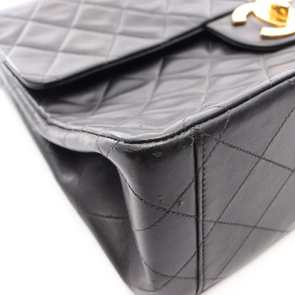 デカマトラッセ34 シングルフラップ Wチェーンショルダーバッグ ラムスキン ブラック ゴールド金具 シャネル バッグ CHANEL