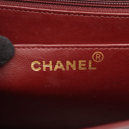 デカマトラッセ34 シングルフラップ Wチェーンショルダーバッグ ラムスキン ブラック ゴールド金具 シャネル バッグ CHANEL