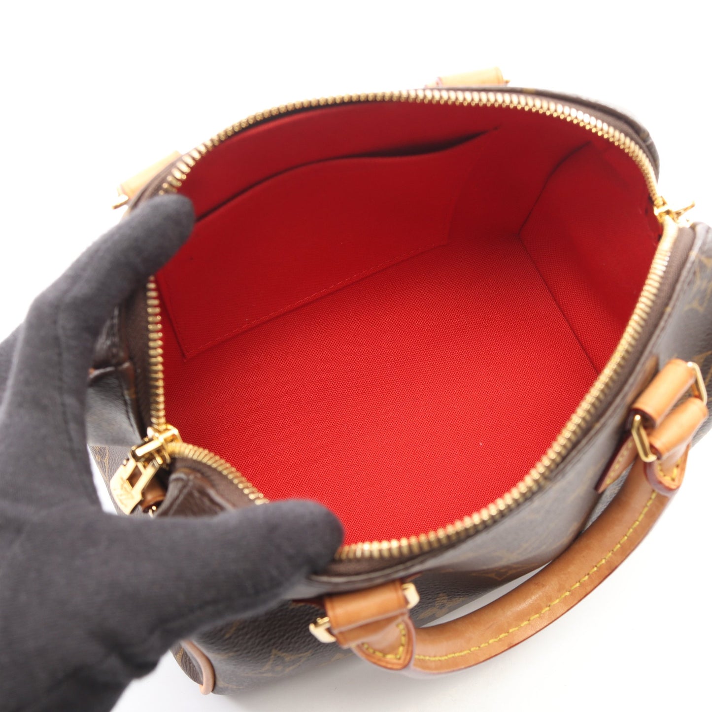 スピーディ バンドリエール 20 モノグラム 2WAY ハンドバッグ PVC レザー ブラウン ルイヴィトン バッグ LOUIS VUITTON