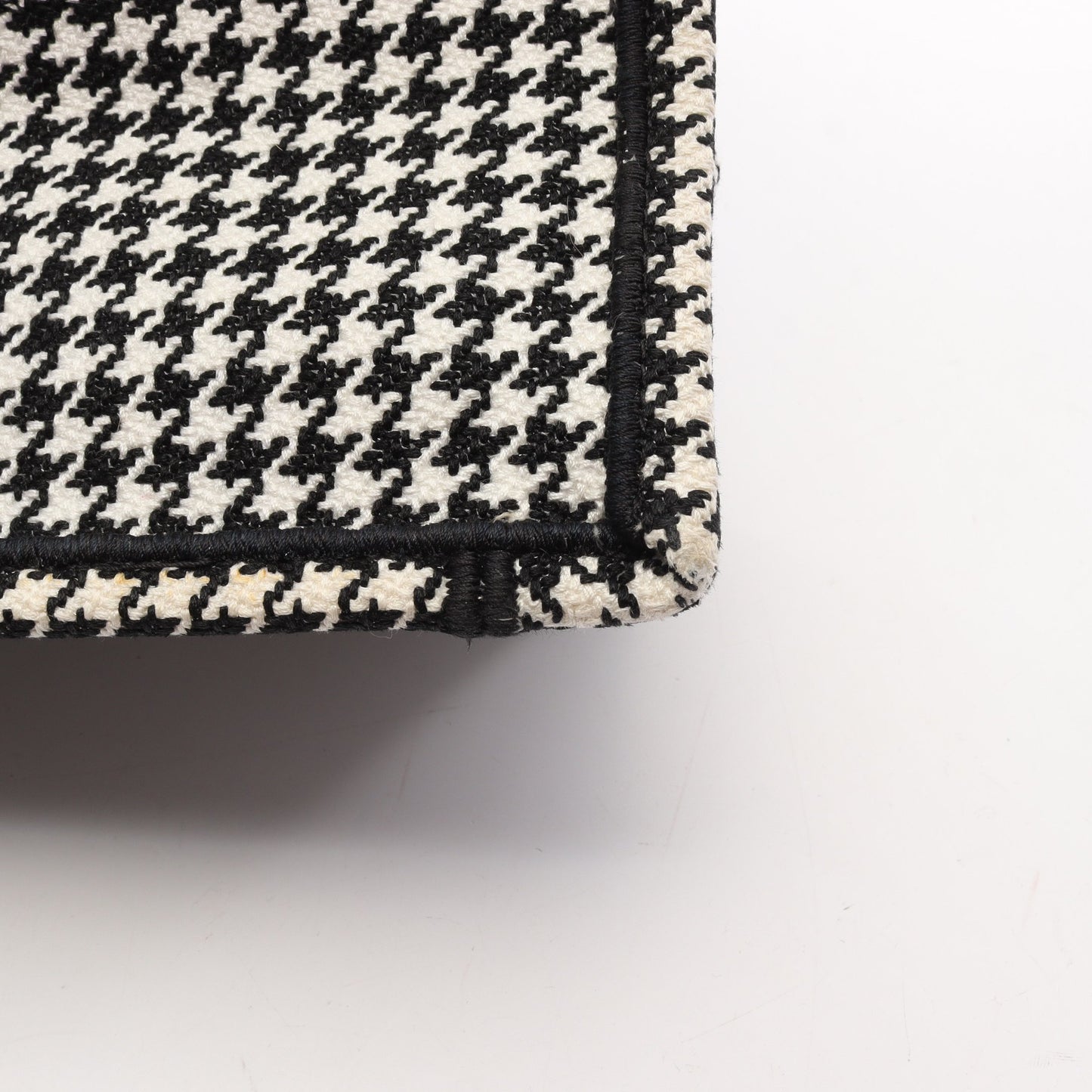 BOOK TOTE ブックトート ミディアム 千鳥格子 ハンドバッグ トートバッグ キャンバス ホワイト ブラック クリスチャンディオール
