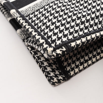 BOOK TOTE ブックトート ミディアム 千鳥格子 ハンドバッグ トートバッグ キャンバス ホワイト ブラック クリスチャンディオール