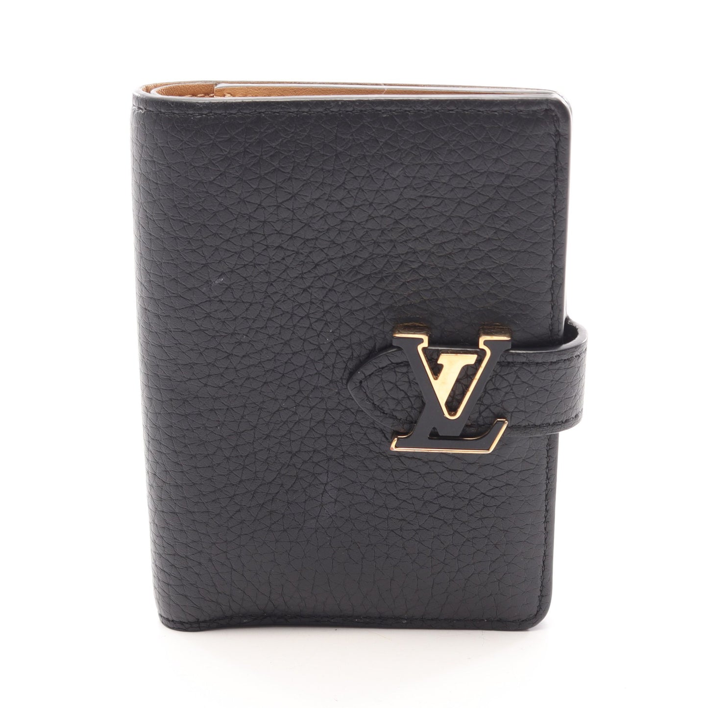 LV ヴェルティカル ウォレット コンパクト ノワール 二つ折り財布 トリヨンレザー ブラック ルイヴィトン