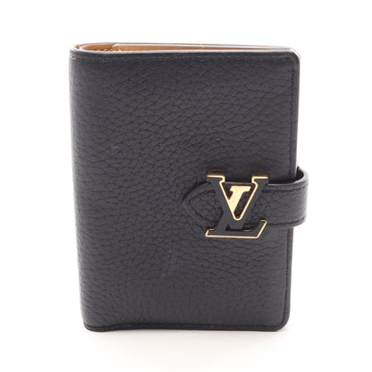 LV ヴェルティカル ウォレット コンパクト ノワール 二つ折り財布 トリヨンレザー ブラック ルイヴィトン