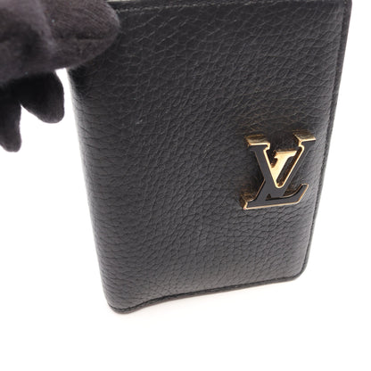 LV ヴェルティカル ウォレット コンパクト ノワール 二つ折り財布 トリヨンレザー ブラック ルイヴィトン