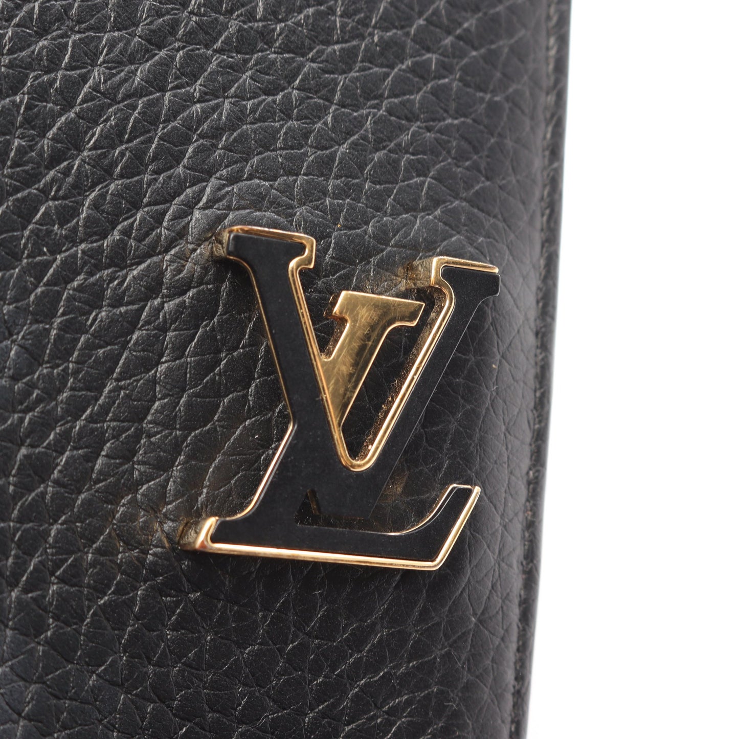 LV ヴェルティカル ウォレット コンパクト ノワール 二つ折り財布 トリヨンレザー ブラック ルイヴィトン