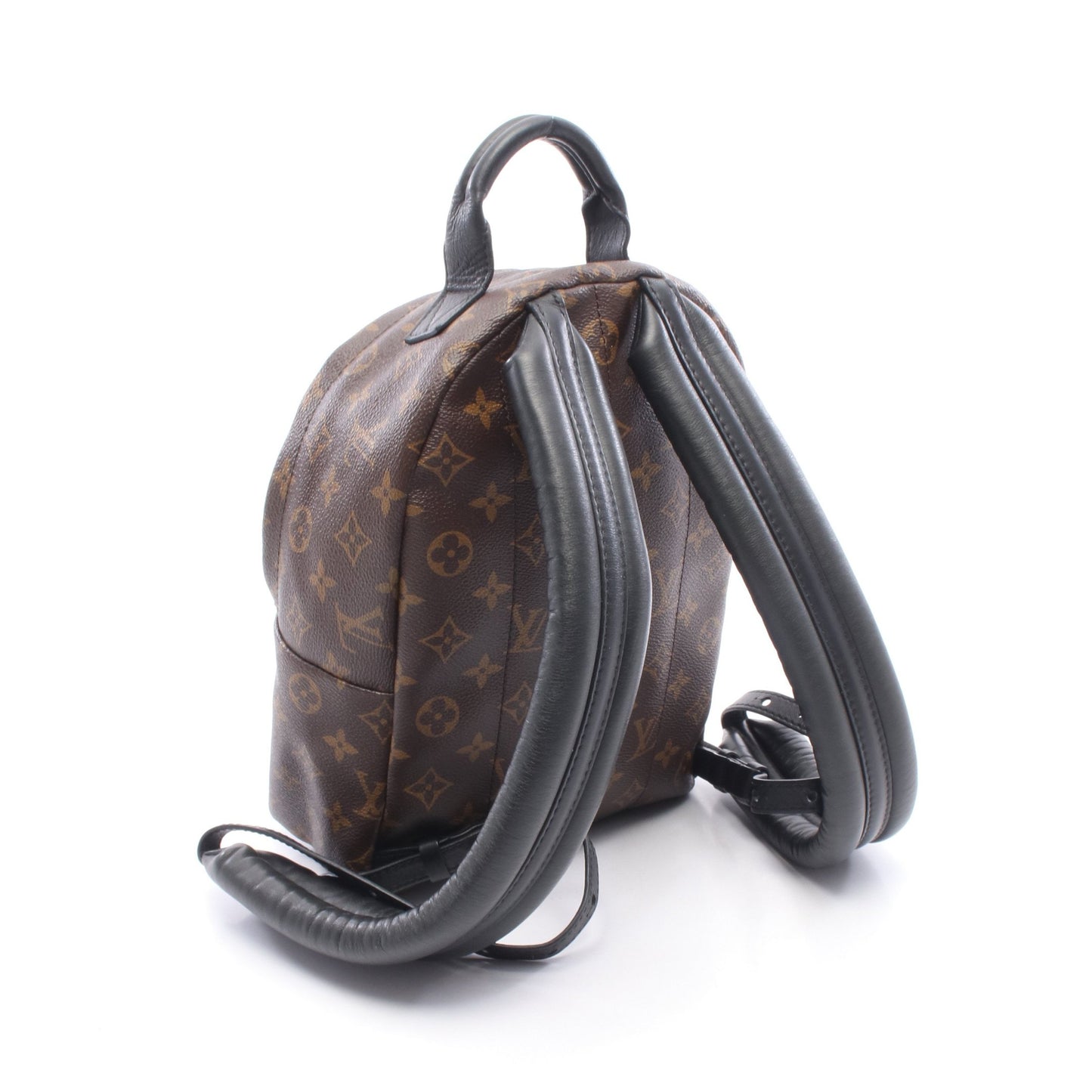 パームスプリングスPM モノグラム バックパック リュックサック PVC レザー ブラウン ブラック ルイヴィトン