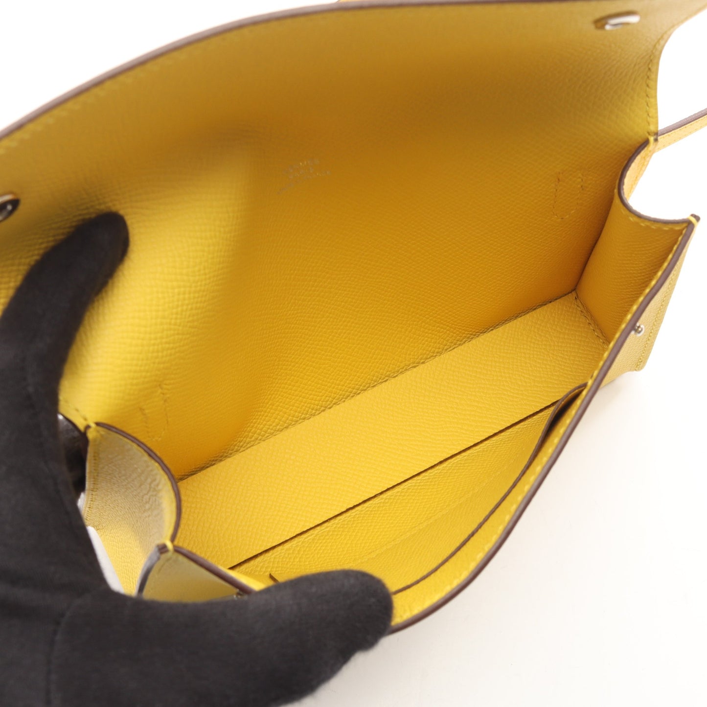 エルメスナップ トゥーゴー ジョーヌナプル ショルダーバッグ ヴォーエプソン イエロー シルバー金具 B刻印 エルメス