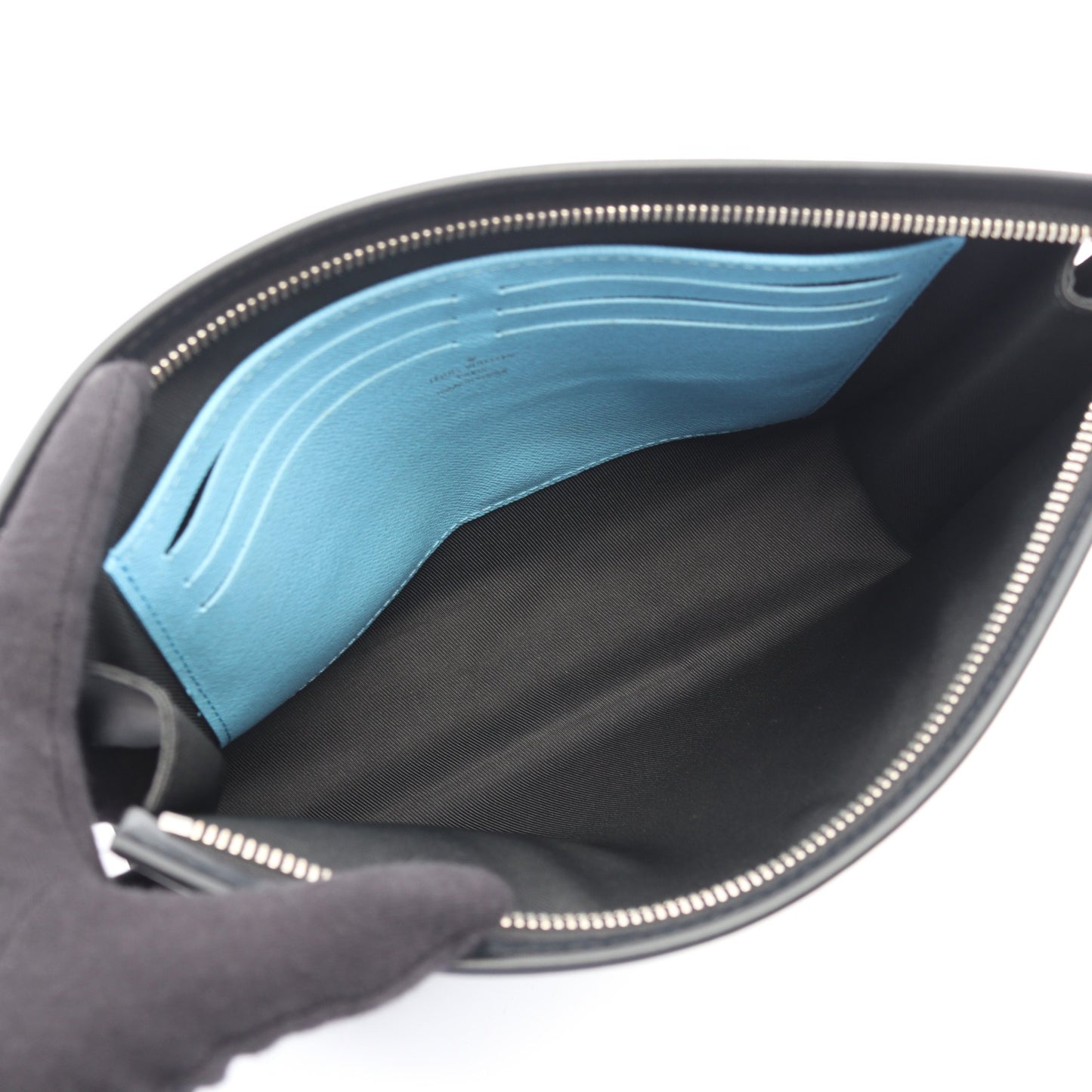 ポシェット ヴォワヤージュMM ダミエグラフィット クラッチバッグ PVC レザー ブラック ルイヴィトン
