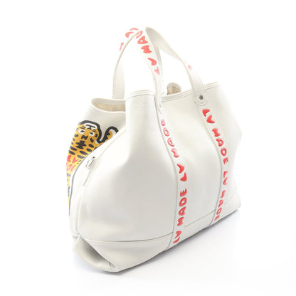 LOUIS VUITTON × NIGO トロリー トート タイガー ブロン 2WAY ハンドバッグ トートバッグ レザー ホワイト マルチカラー ルイヴィトン バッグ LOUIS VUITTON