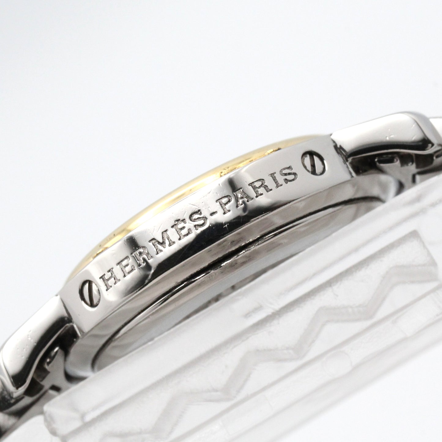 クリッパー レディース 腕時計 クオーツ GP（ゴールドメッキ） ステンレススチール ホワイト エルメス 時計 HERMES