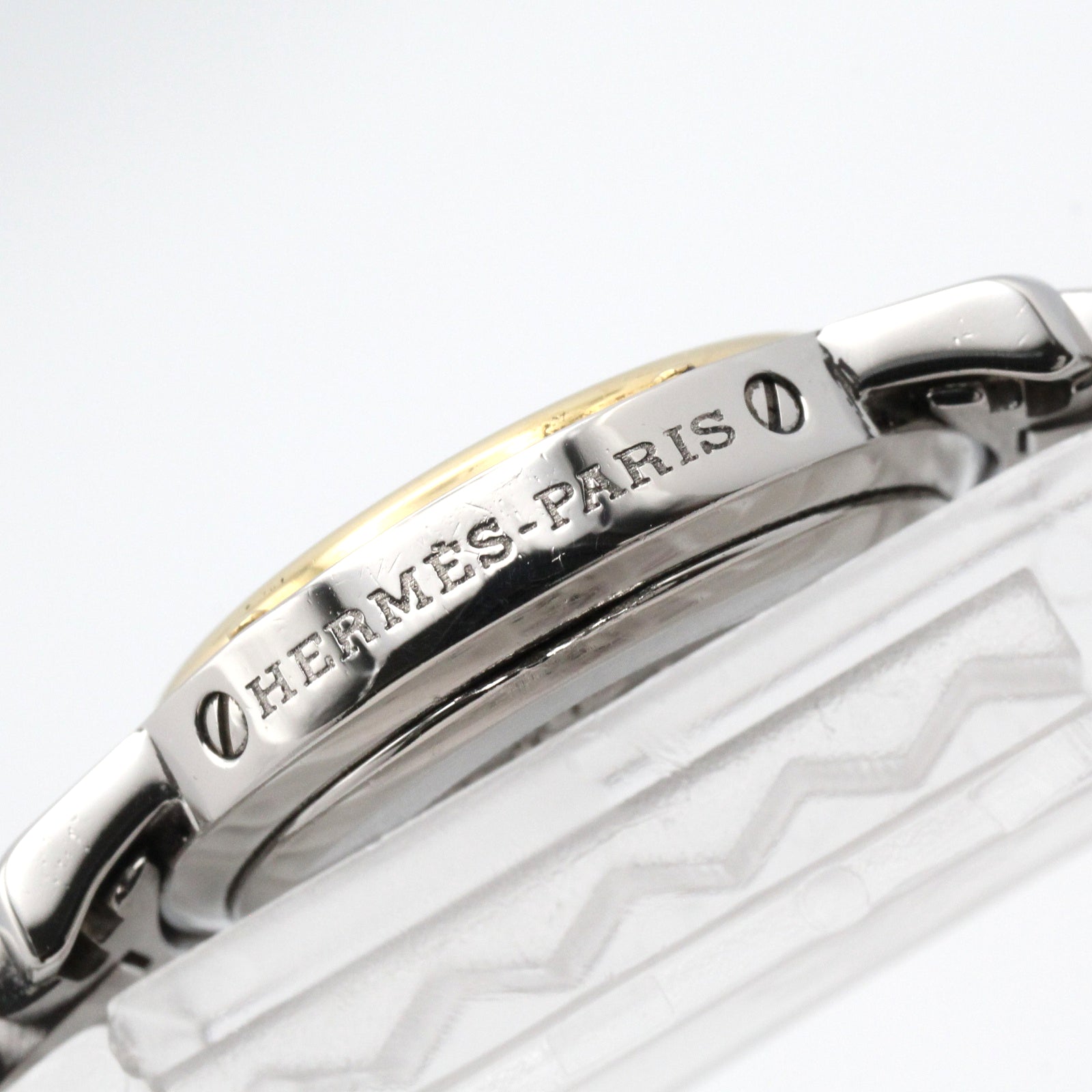 クリッパー レディース 腕時計 クオーツ GP（ゴールドメッキ） ステンレススチール ホワイト エルメス 時計 HERMES
