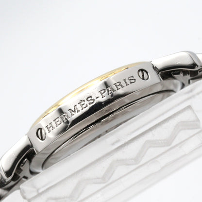 クリッパー レディース 腕時計 クオーツ GP（ゴールドメッキ） ステンレススチール ホワイト エルメス 時計 HERMES