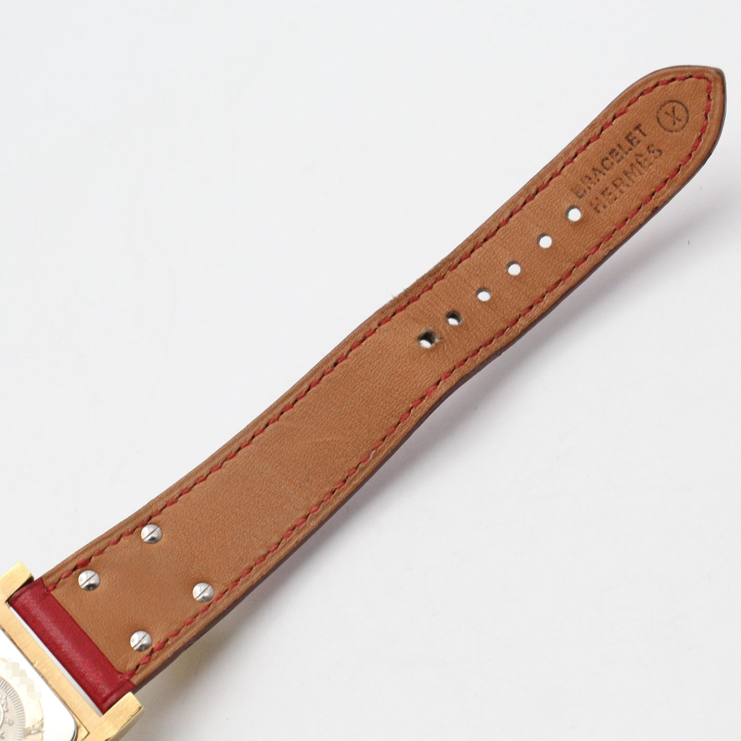 メドール レディース 腕時計 クオーツ GP（ゴールドメッキ） レザーベルト ホワイト エルメス 時計 HERMES