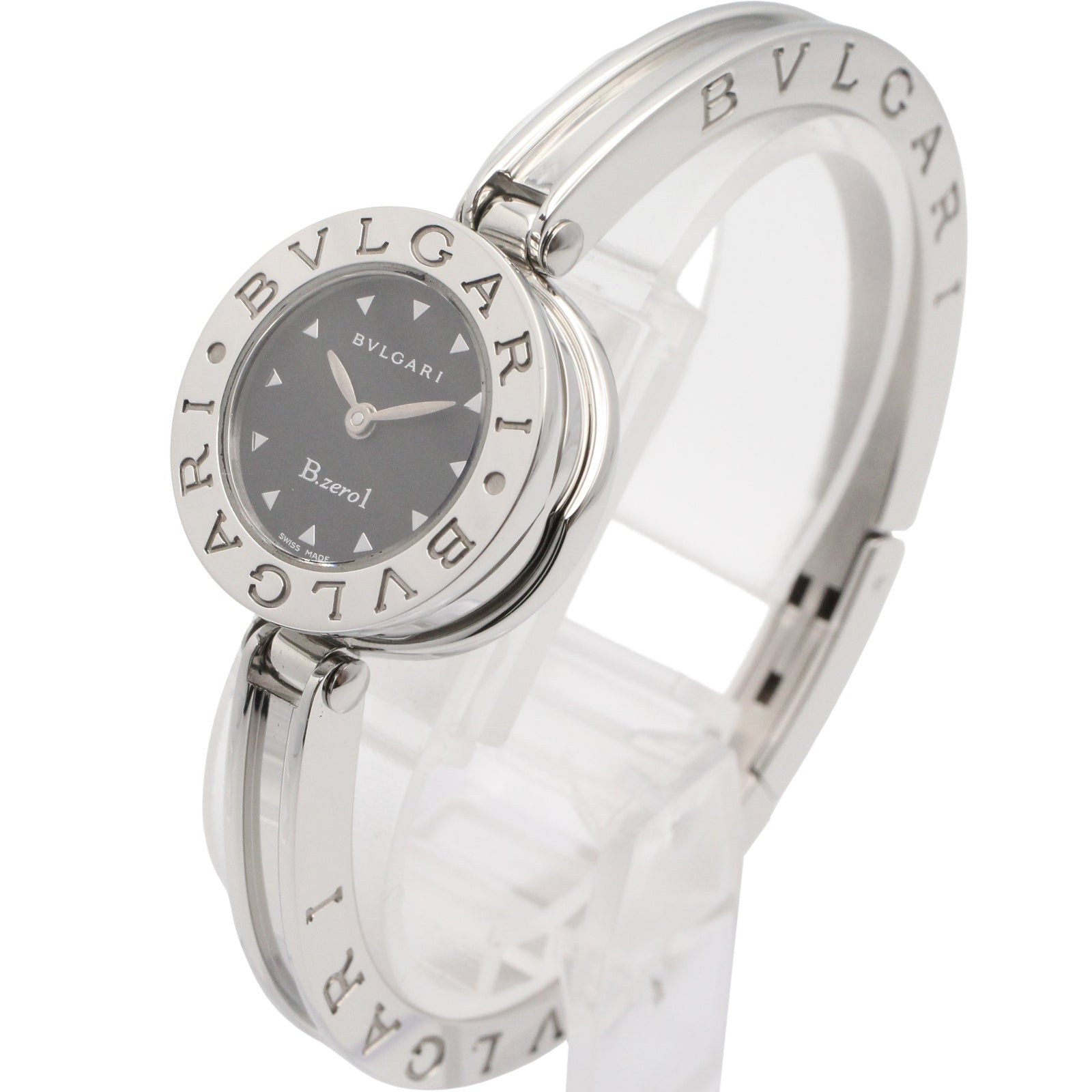 B-zero1 レディース 腕時計 クオーツ ステンレススチール ブラック ブルガリ 時計 BVLGARI