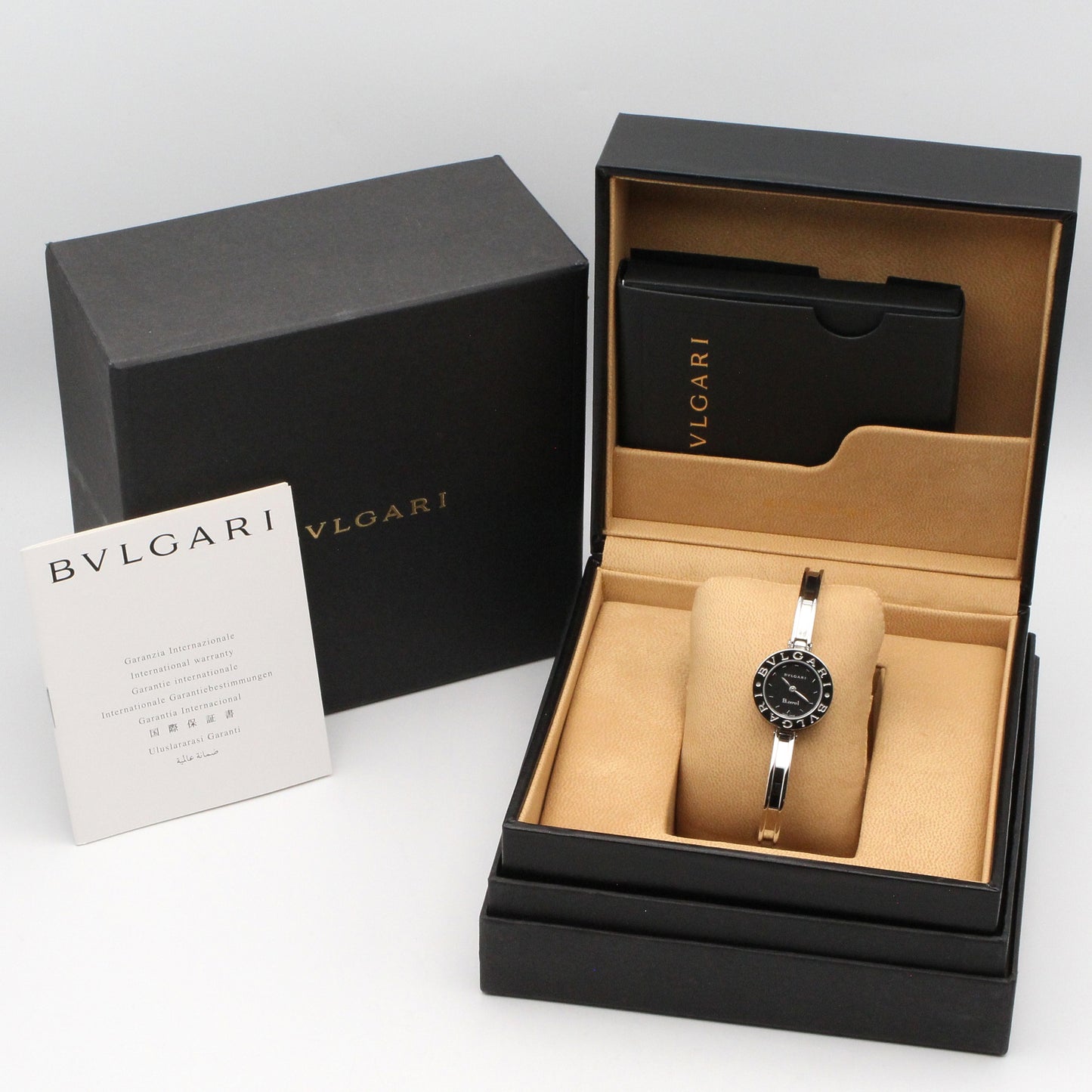 B-zero1 レディース 腕時計 クオーツ ステンレススチール ブラック ブルガリ 時計 BVLGARI