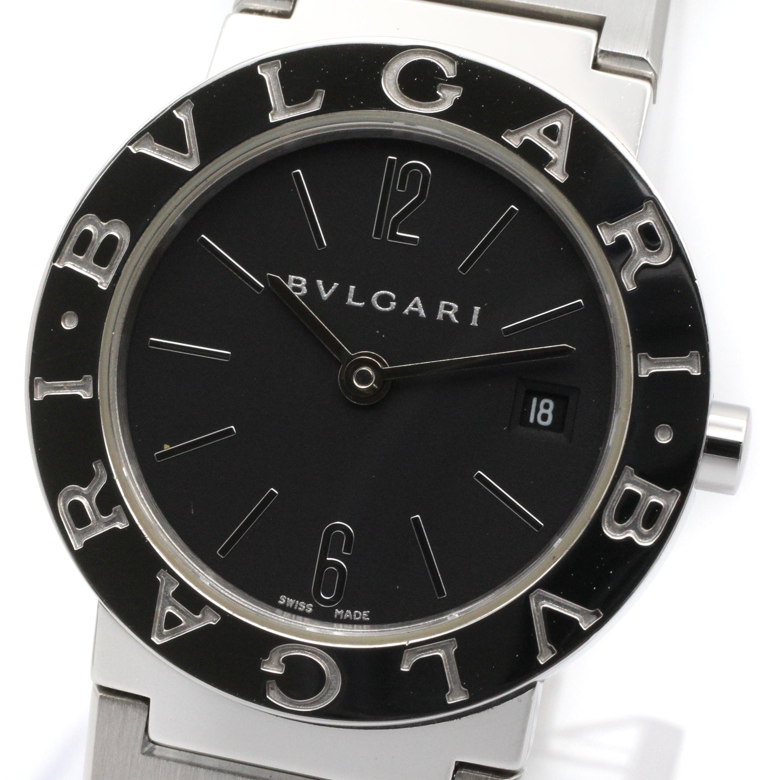 ブルガリ ブルガリ レディース 腕時計 クオーツ ステンレススチール ブラック ブルガリ 時計 BVLGARI