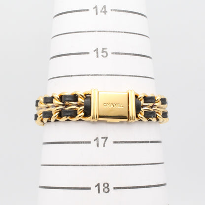 プルミエール L レディース 腕時計 クオーツ GP（ゴールドメッキ） レザー ブラック シャネル 時計 CHANEL