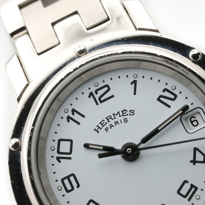 クリッパー レディース 腕時計 クオーツ ステンレススチール ホワイト エルメス 時計 HERMES