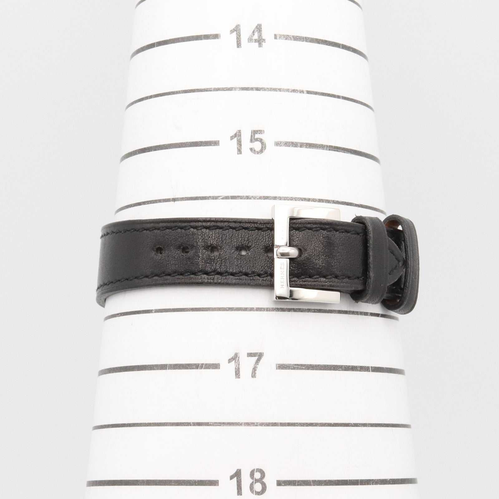 パプリカ レディース 腕時計 クオーツ GP（ゴールドメッキ） ステンレススチール レザー ブラック エルメス 時計 HERMES