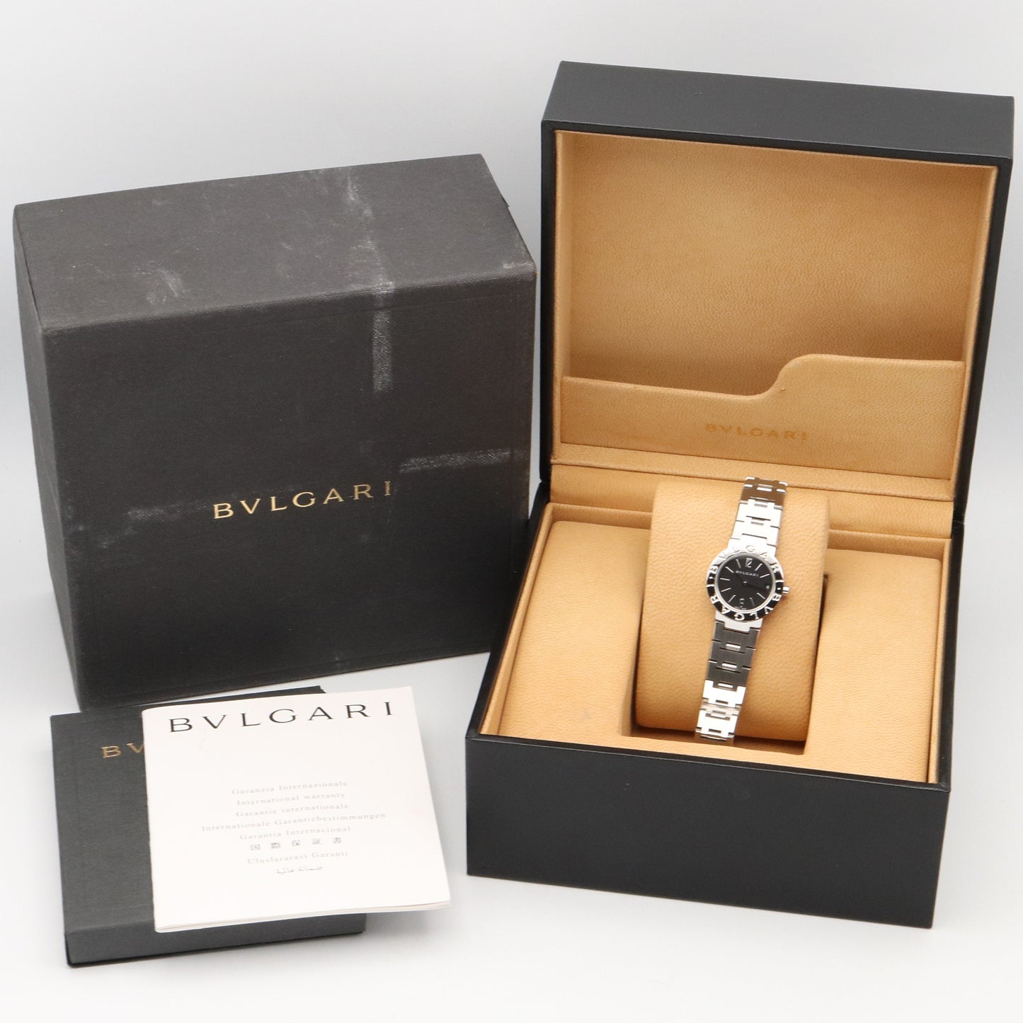 ブルガリ ブルガリ レディース 腕時計 クオーツ ステンレススチール ブラック ブルガリ 時計 BVLGARI