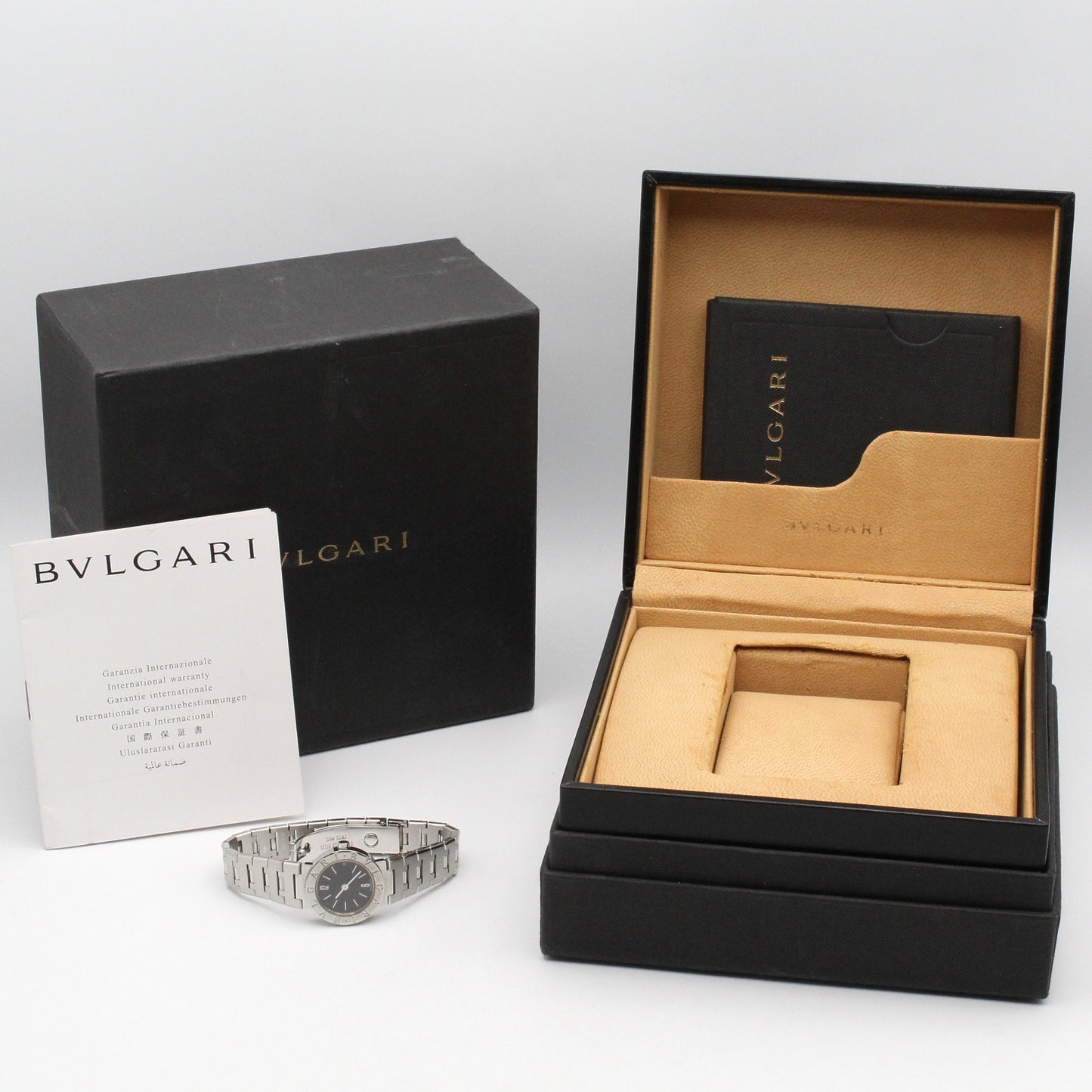 ブルガリ ブルガリ レディース 腕時計 クオーツ ステンレススチール ブラック ブルガリ 時計 BVLGARI
