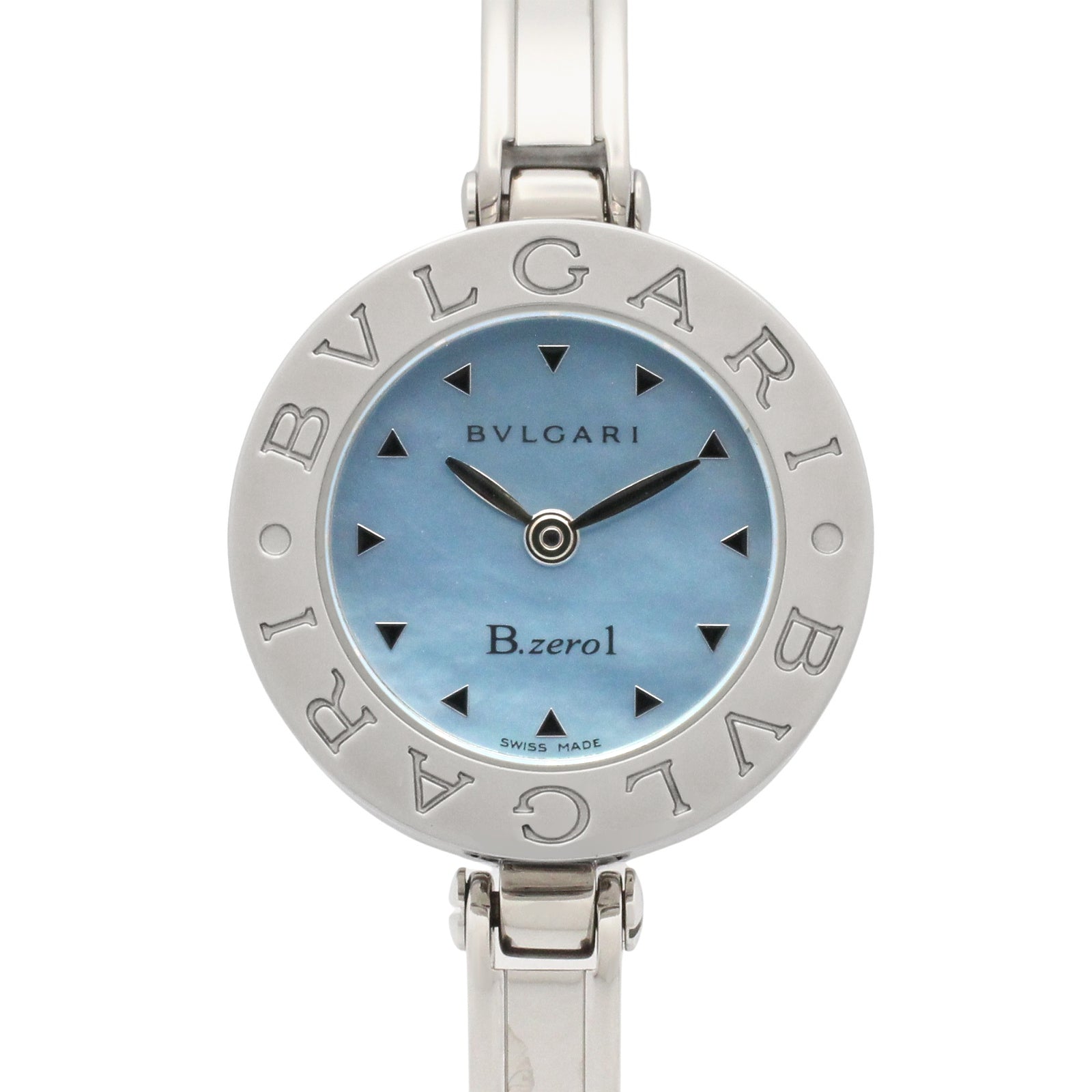 B-zero1 レディース 腕時計 クオーツ ステンレススチール ブルー ブルーシェル ブルガリ 時計 BVLGARI