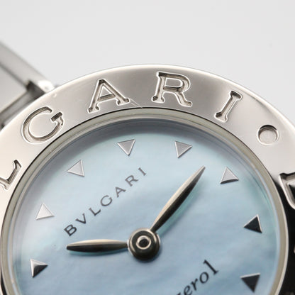 B-zero1 レディース 腕時計 クオーツ ステンレススチール ブルー ブルーシェル ブルガリ 時計 BVLGARI