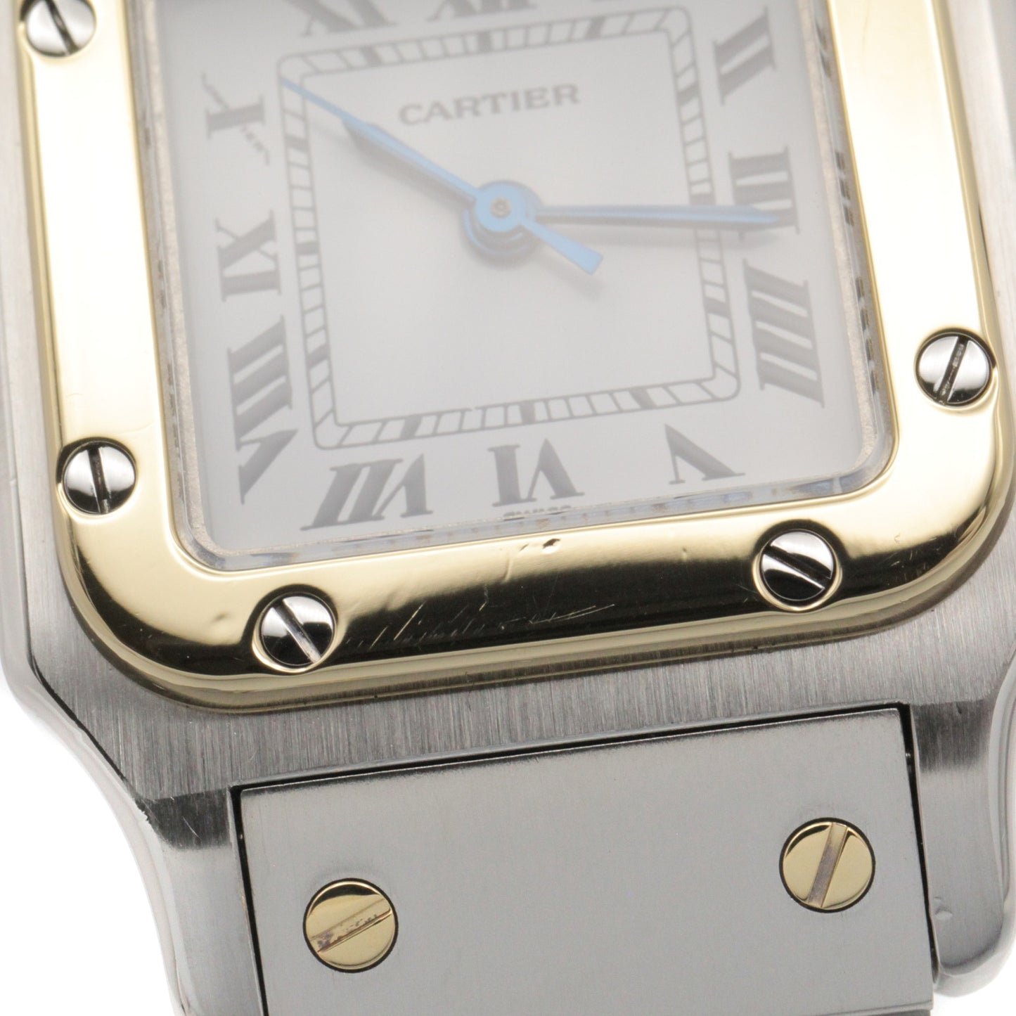 サントス ガルベ SM レディース 腕時計 自動巻き ステンレススチール ホワイト カルティエ 時計 Cartier