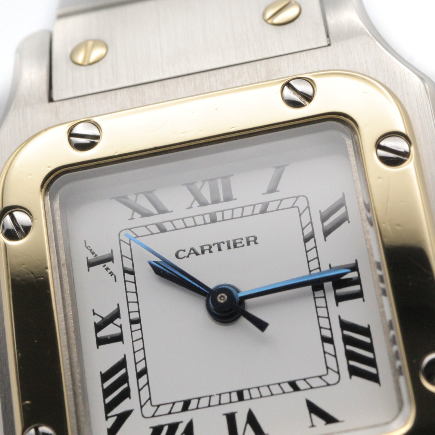 サントス ガルベ SM レディース 腕時計 自動巻き ステンレススチール ホワイト カルティエ 時計 Cartier