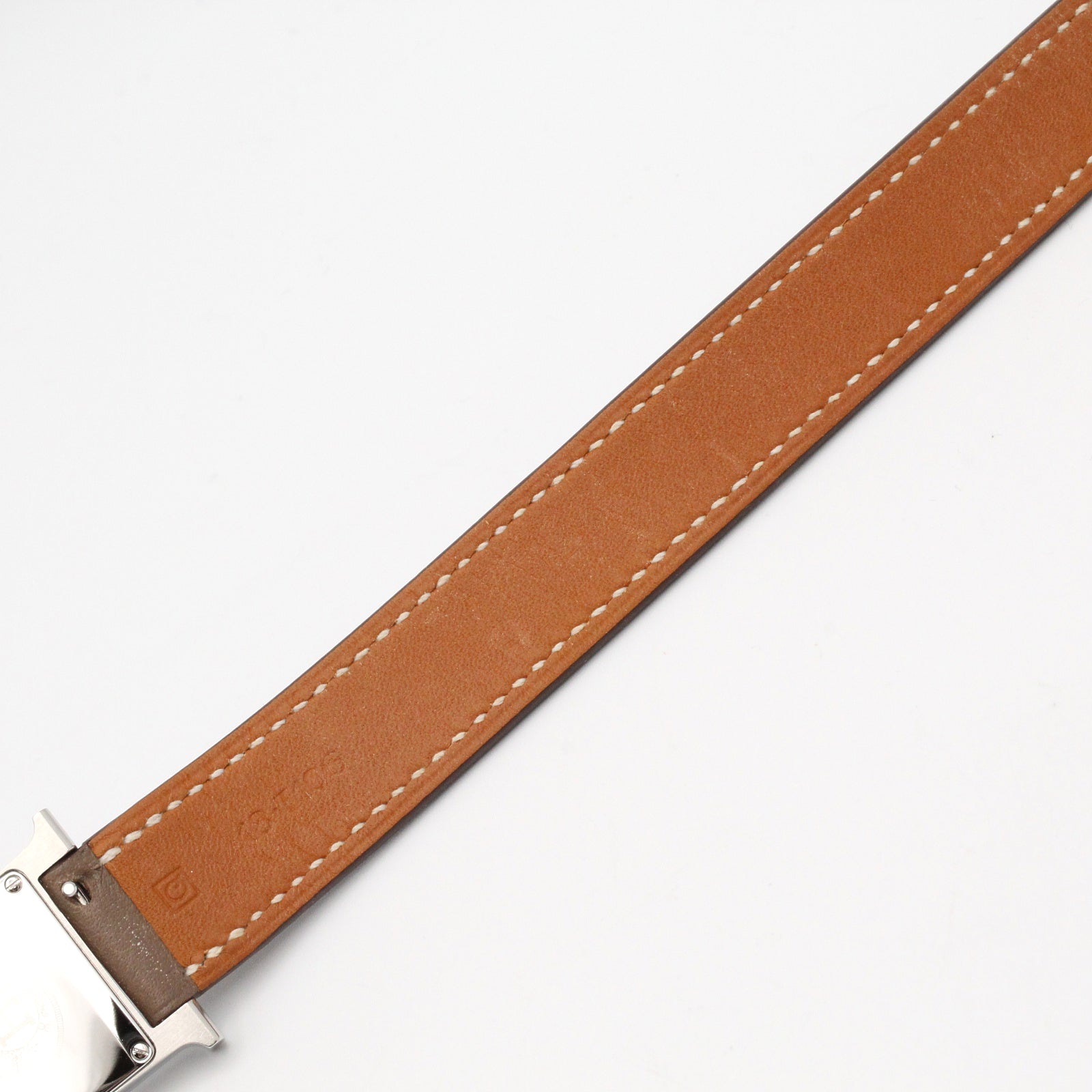 Hウォッチ ドゥブルトゥール レディース 腕時計 クオーツ ステンレススチール レザーベルト ホワイト エルメス 時計 HERMES