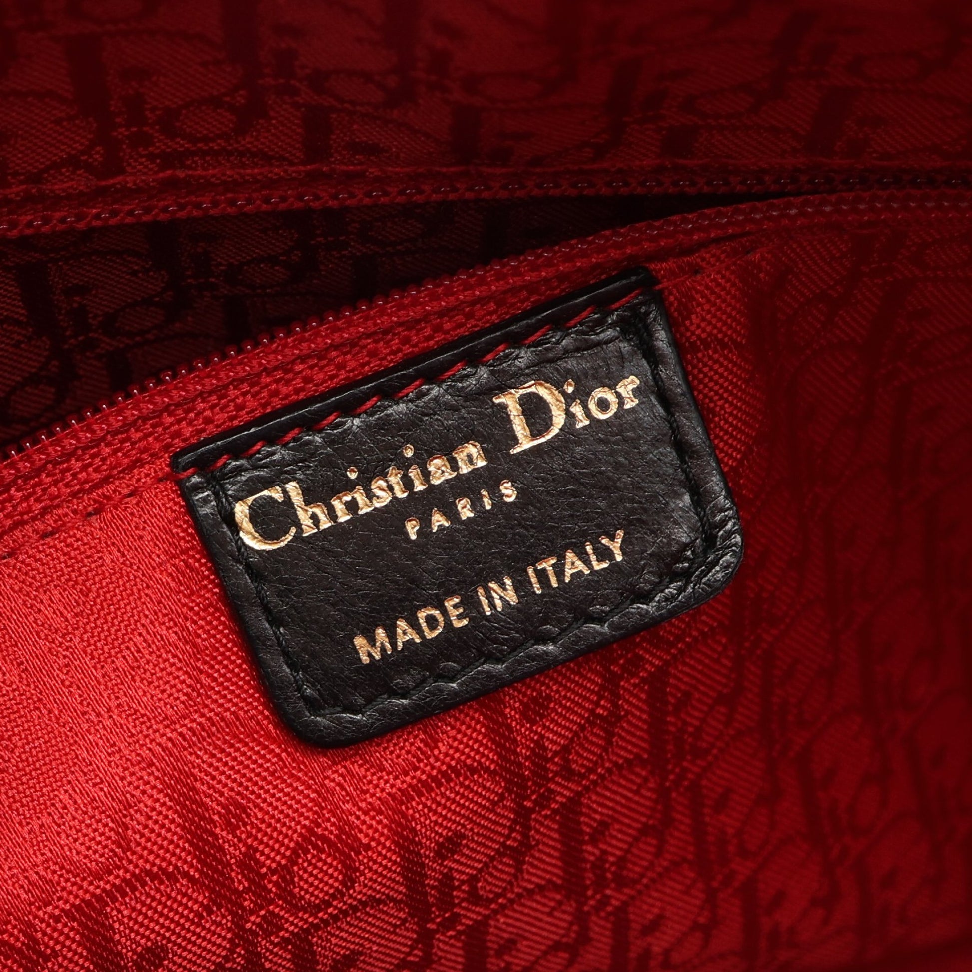 レディディオール ラージ カナージュ 2WAY ハンドバッグ レザー ブラック クリスチャンディオール バッグ Christian Dior