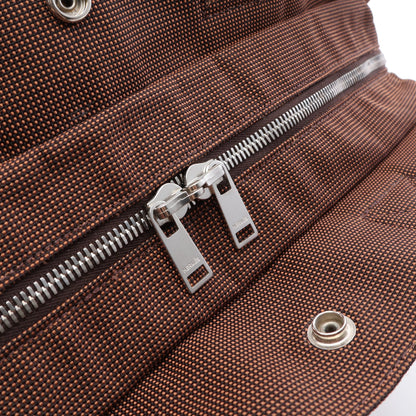 エールラインMM ハンドバッグ トートバッグ キャンバス ブラウン シルバー金具 エルメス バッグ HERMES