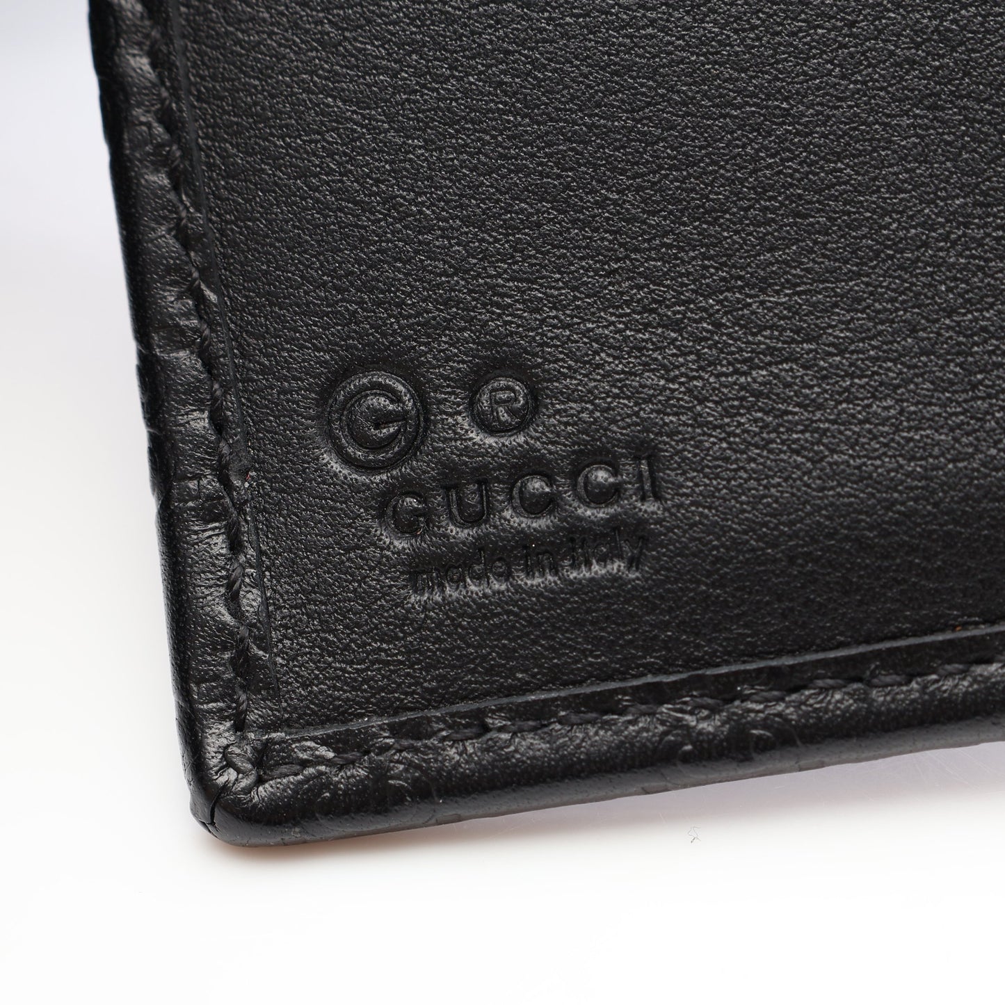 マイクログッチシマ 二つ折り財布 Wホック財布 レザー ブラック グッチ 財布・小物 GUCCI