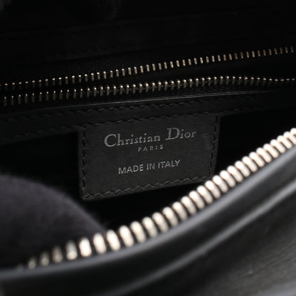 LADY DIOR レディディオール カナージュ 2WAY ハンドバッグ レザー ブラック クリスチャンディオール バッグ Christian Dior
